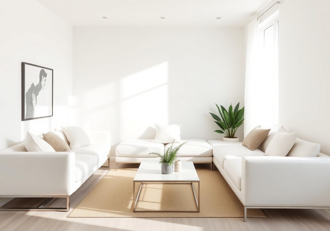 Bright clean living room